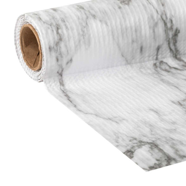 Smooth Top 20 In. x 6 Ft. Shelf Liner, Grey Marble