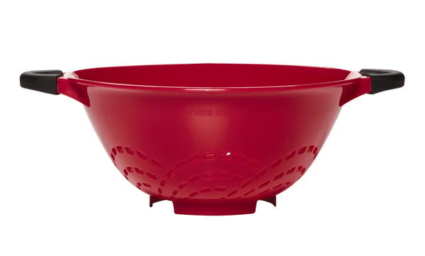 Professional Soft Grip Set of 3 Colanders in Green, Red, and Orange