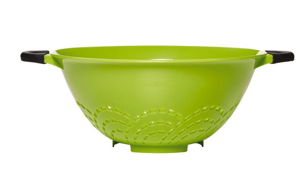 Professional Soft Grip Set of 3 Colanders in Green, Red, and Orange