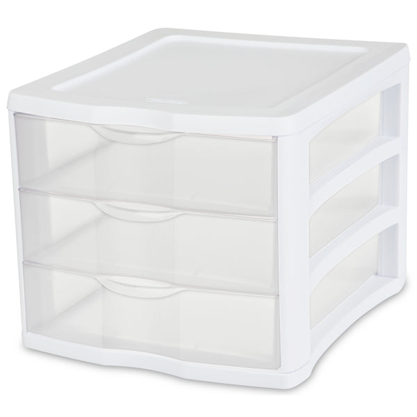 3-Drawer Organizer, White